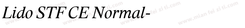 Lido STF CE Normal字体转换